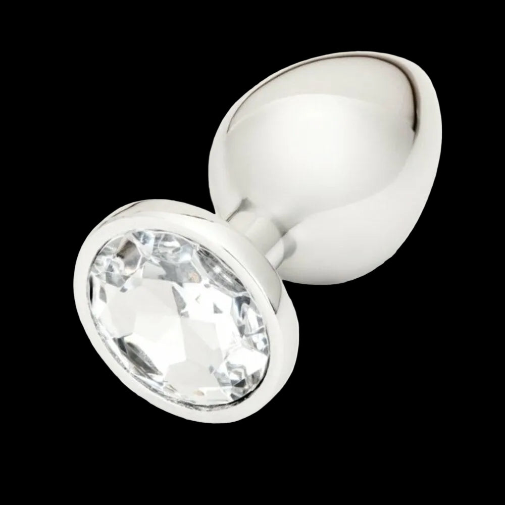 Me You Us Crystal Jewels Metal Plug Clear L-1