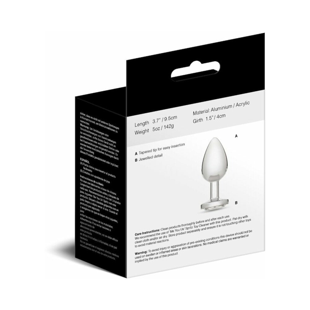 Me You Us Crystal Jewels Metal Plug Clear L-3