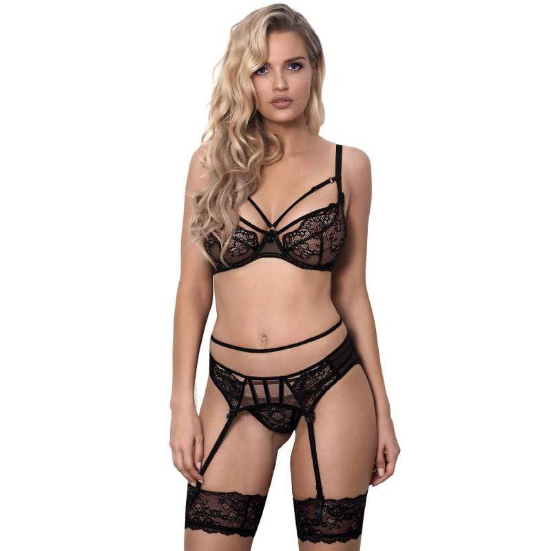Axami Miami Vibe Sheer Lace Garter Belt-4